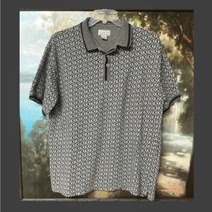Arizona Jean Company Black and Gray Polo Shirt